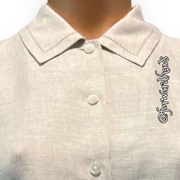 Talbots 100% Irish Linen Shirt Size 6 - Picture 3 of 13